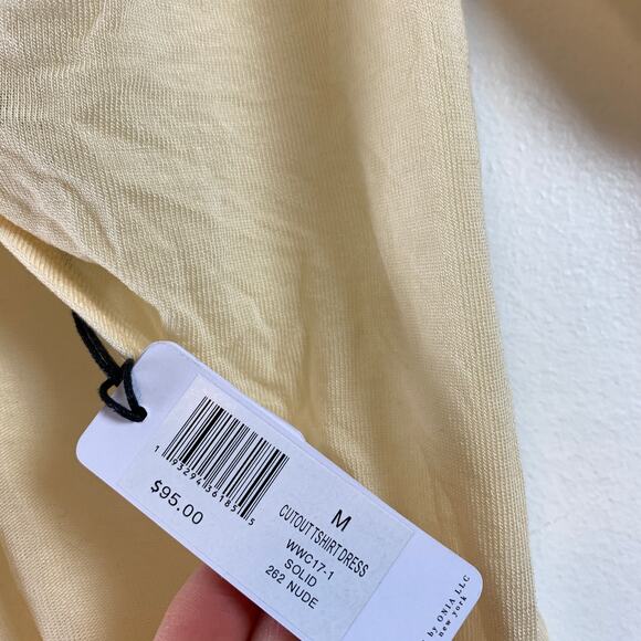 NWT WeWoreWhat Cutout T-Shirt Swimsuit Beach Cover-Up Dress Sheer Nude Medium - Picture 6 of 9